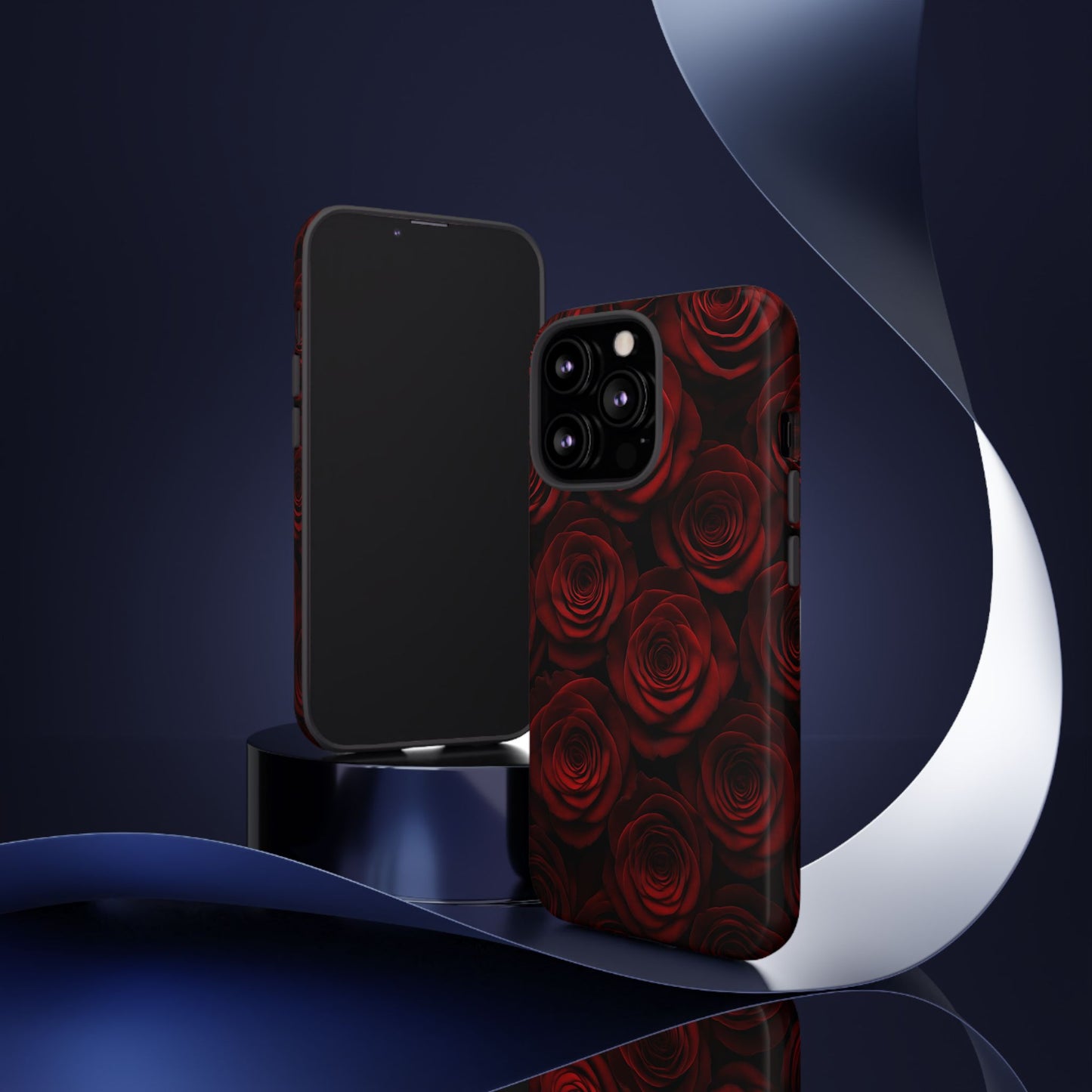 Dark Red Rose Phone Case – Gothic Floral Tough Case (iPhone, Samsung, Pixel)