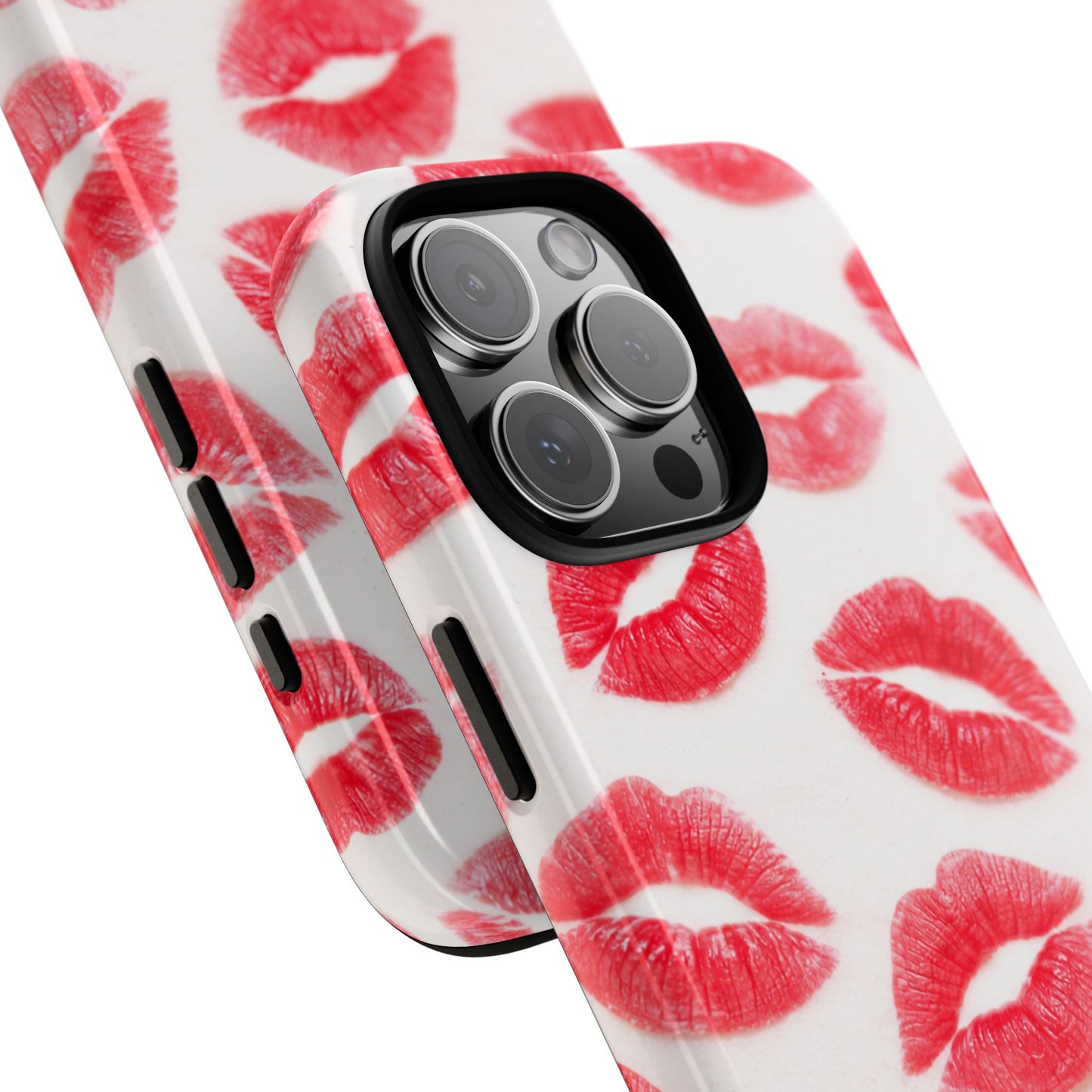 Red Lipstick Kiss Phone Case – Sexy Lip Print Pattern Tough Protective Cover