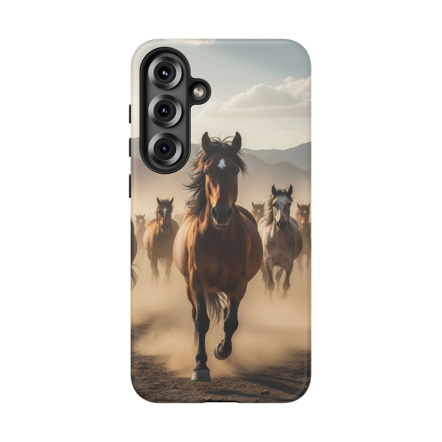 Running Horses Phone Case | Wild Mustang Herd Tough Protective Cover