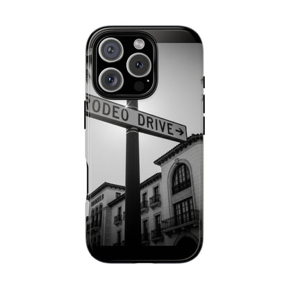 Rodeo Drive Phone Case | Los Angeles Aesthetic Black & White Photography | Luxury LA Street Tough Case for iPhone & Samsung