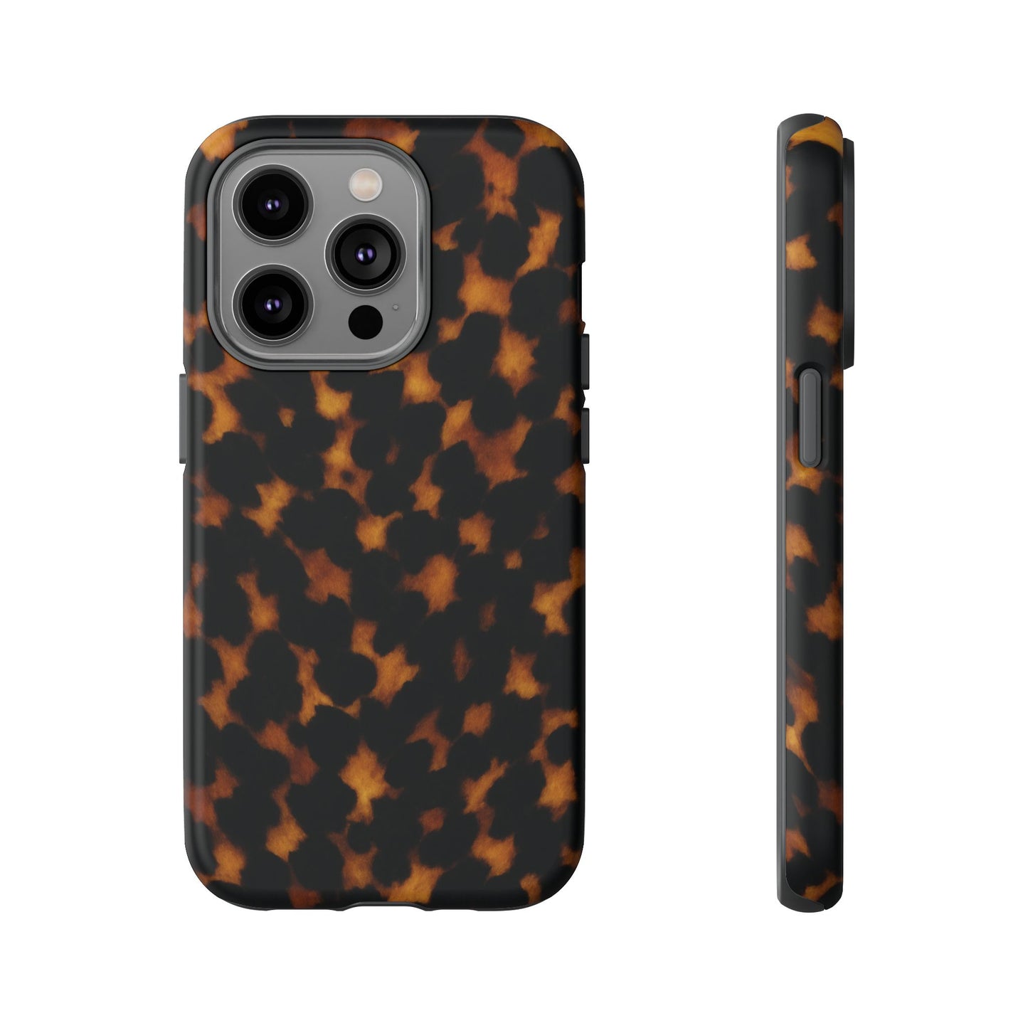 Tortoiseshell Pattern Tough Phone Case | Classic Leopard-Style Protective Cover