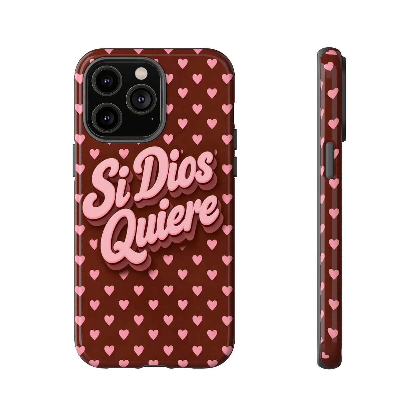 Si Dios Quiere Phone Case Latina Aesthetic Pink Hearts iPhone Samsung