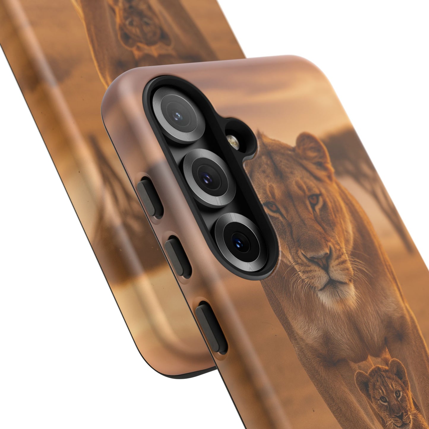 Lioness & Cub Phone Case | Safari Wildlife Tough Case for iPhone & Samsung