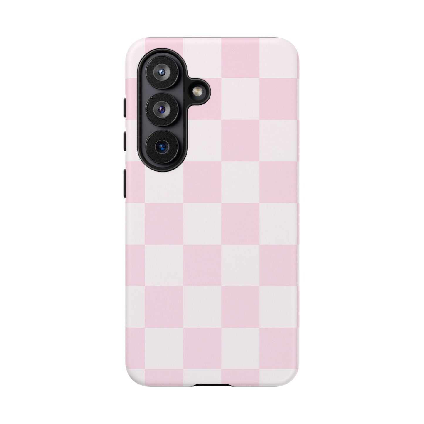 Light Pink Checkerboard Phone Case | Pastel Aesthetic Checkered iPhone & Samsung Tough Case