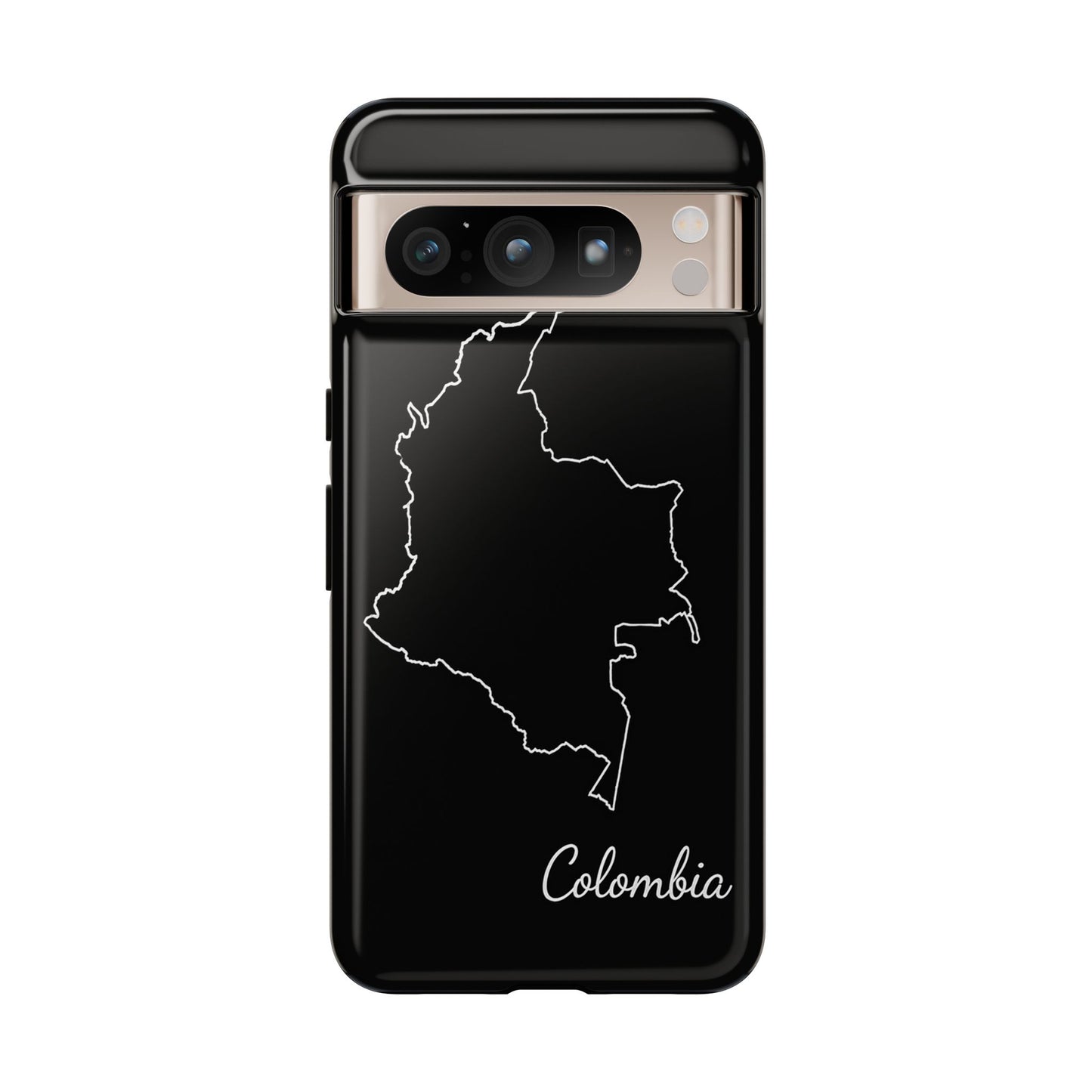 Colombia Outline Phone Case – Minimal Country Map Tough Case (iPhone, Samsung, Pixel)