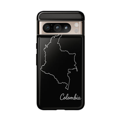 Colombia Outline Phone Case – Minimal Country Map Tough Case (iPhone, Samsung, Pixel)