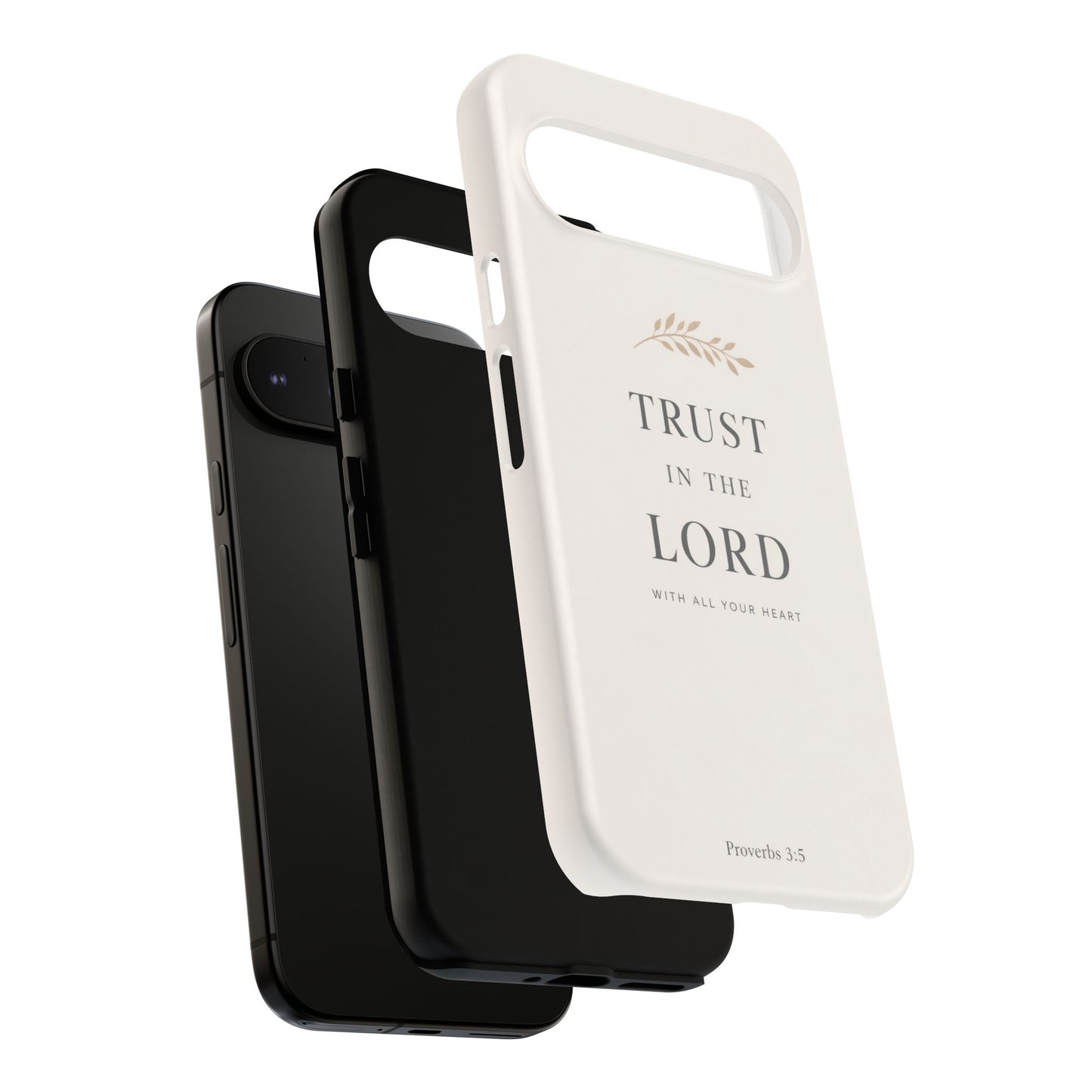 Proverbs 3:5 Christian Phone Case Trust in the Lord Minimalist Faith Cover