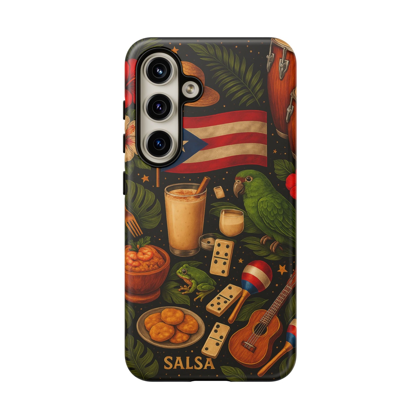Puerto Rican Culture Phone Case | Boricua Icons Caribbean Aesthetic Tough Protective Case