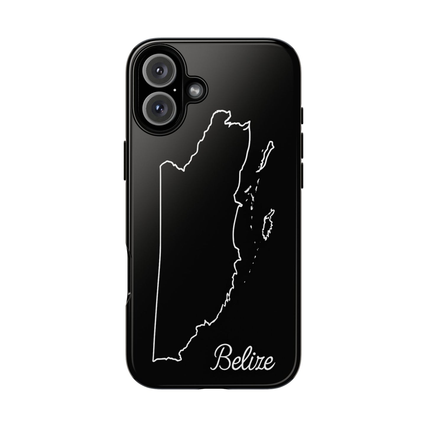 Belize Outline Phone Case – Minimal Country Map Tough Case (iPhone, Samsung, Pixel)