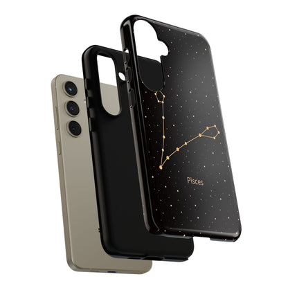 Pisces Zodiac Constellation Phone Case – Luxe Gold Celestial Cover