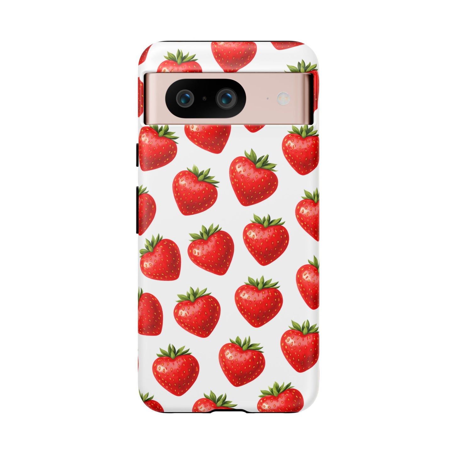 Cute Strawberry Phone Case – Aesthetic Fruit Pattern Protective Cover for Iphone, Samsung Galaxy and Pixel