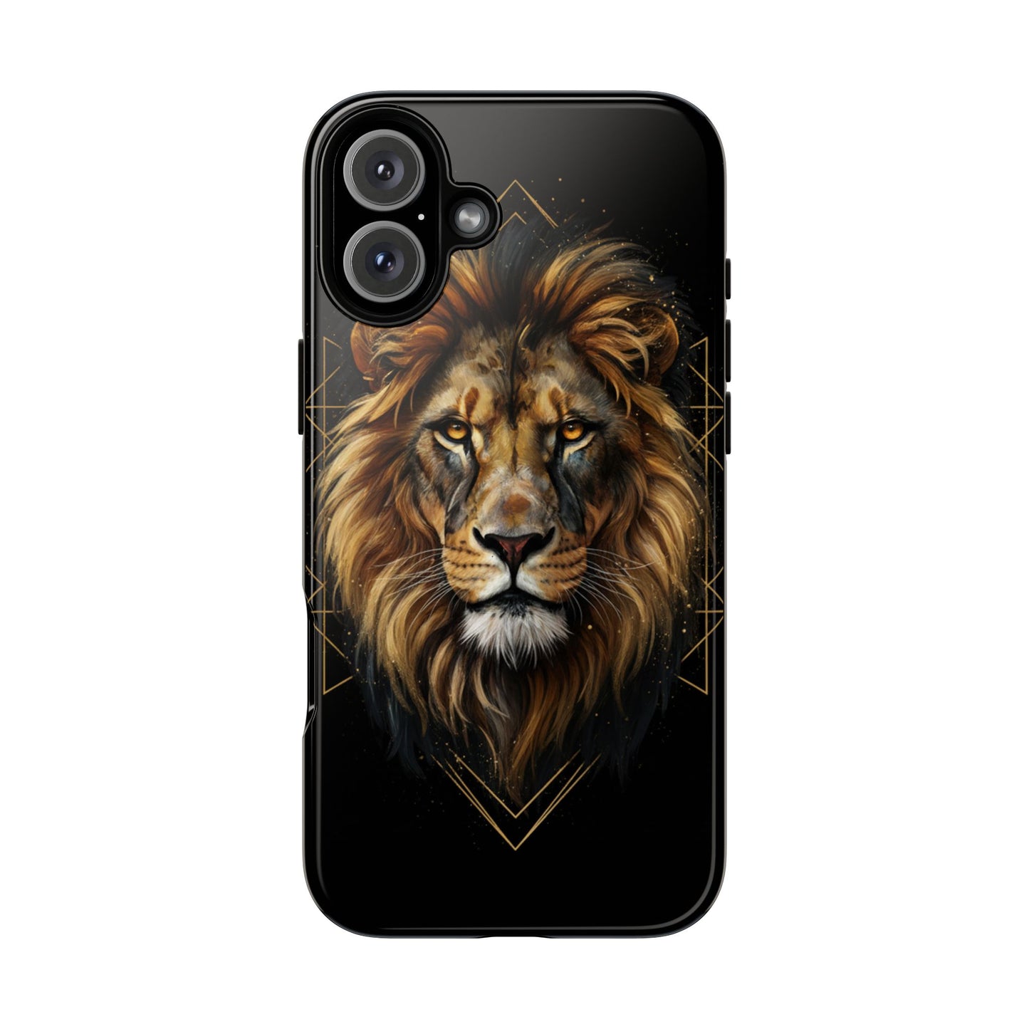 Majestic Lion Phone Case – Black Gold Luxury Lion Art Tough Protective Case
