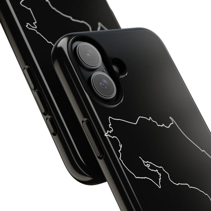 Costa Rica Outline Phone Case – Minimal Country Map Tough Case (iPhone, Samsung, Pixel)