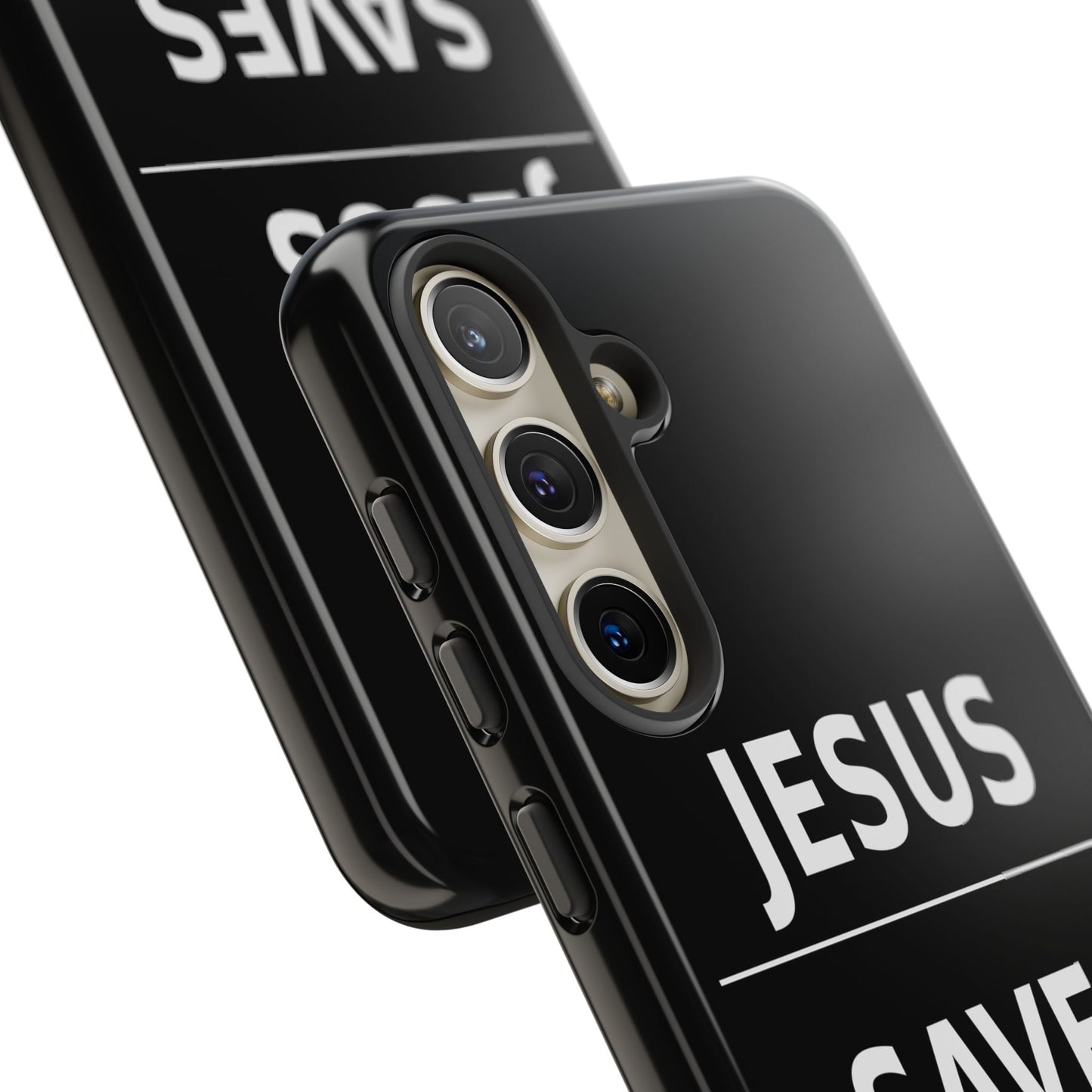 Jesus Saves Phone Case Christian Religious Minimalist Black Tough Cover