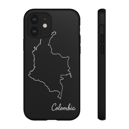 Colombia Outline Phone Case – Minimal Country Map Tough Case (iPhone, Samsung, Pixel)