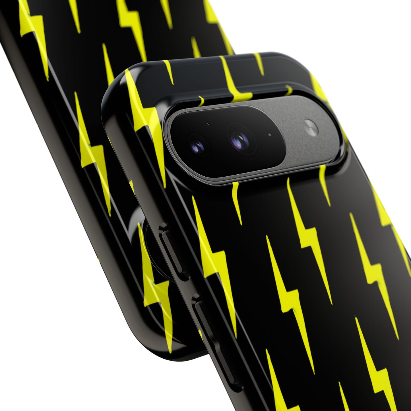 Yellow Lightning Bolt Tough Phone Case | Bold Electric Pattern Case for Iphone, Samsung Galaxy and Pixel