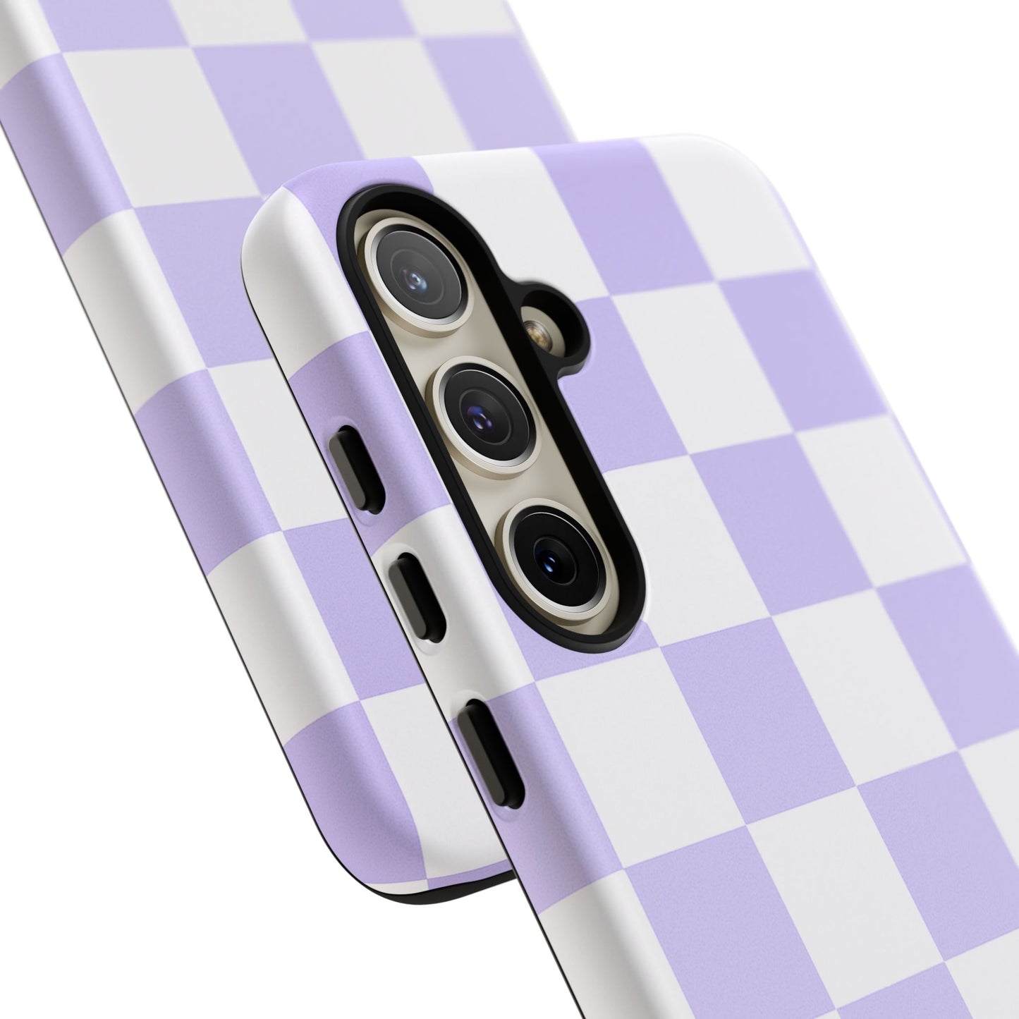 Lavender Checkerboard Phone Case | Pastel Aesthetic Checkered iPhone & Samsung Tough Case