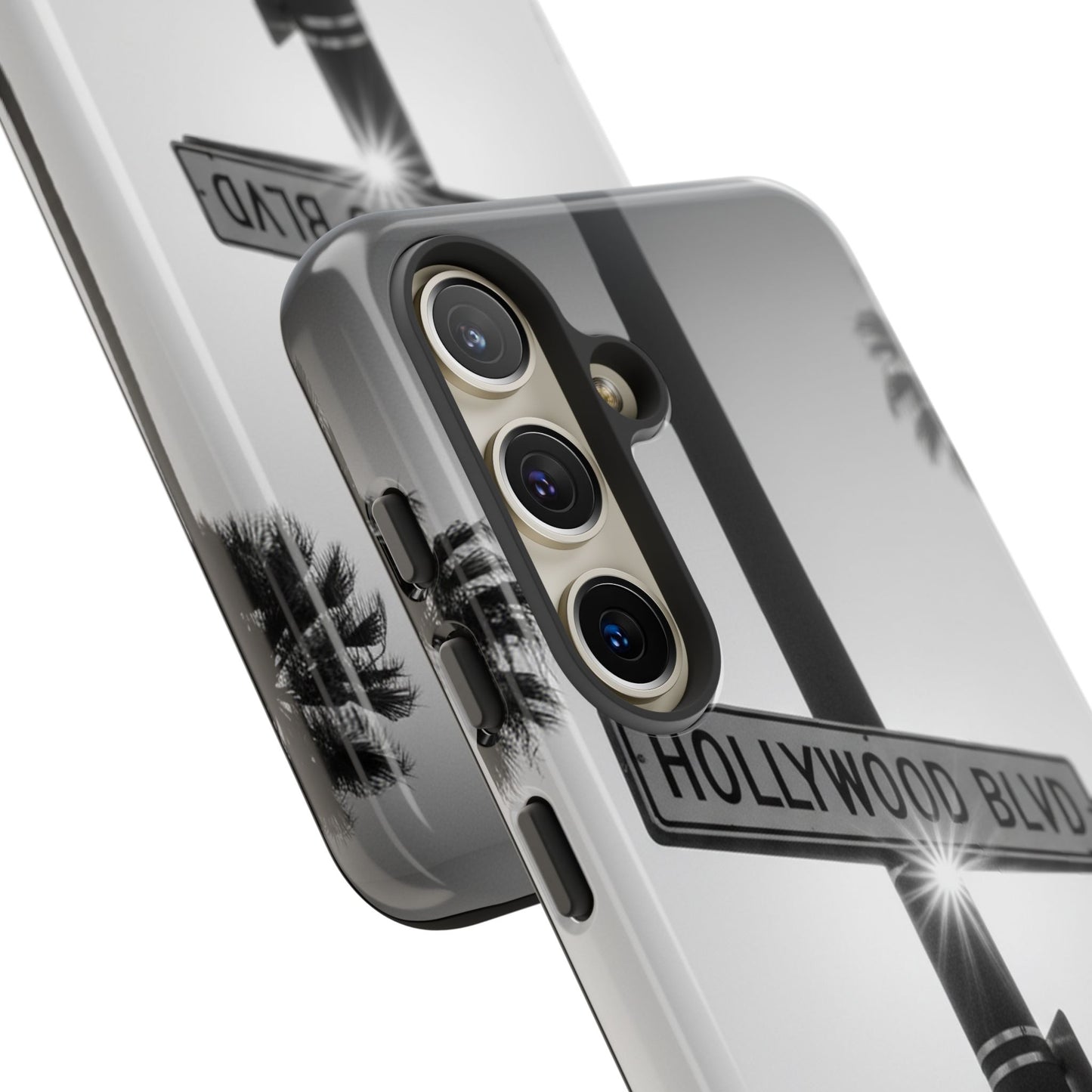 Hollywood Blvd Phone Case | Vintage Los Angeles Street Sign | Black & White LA Aesthetic