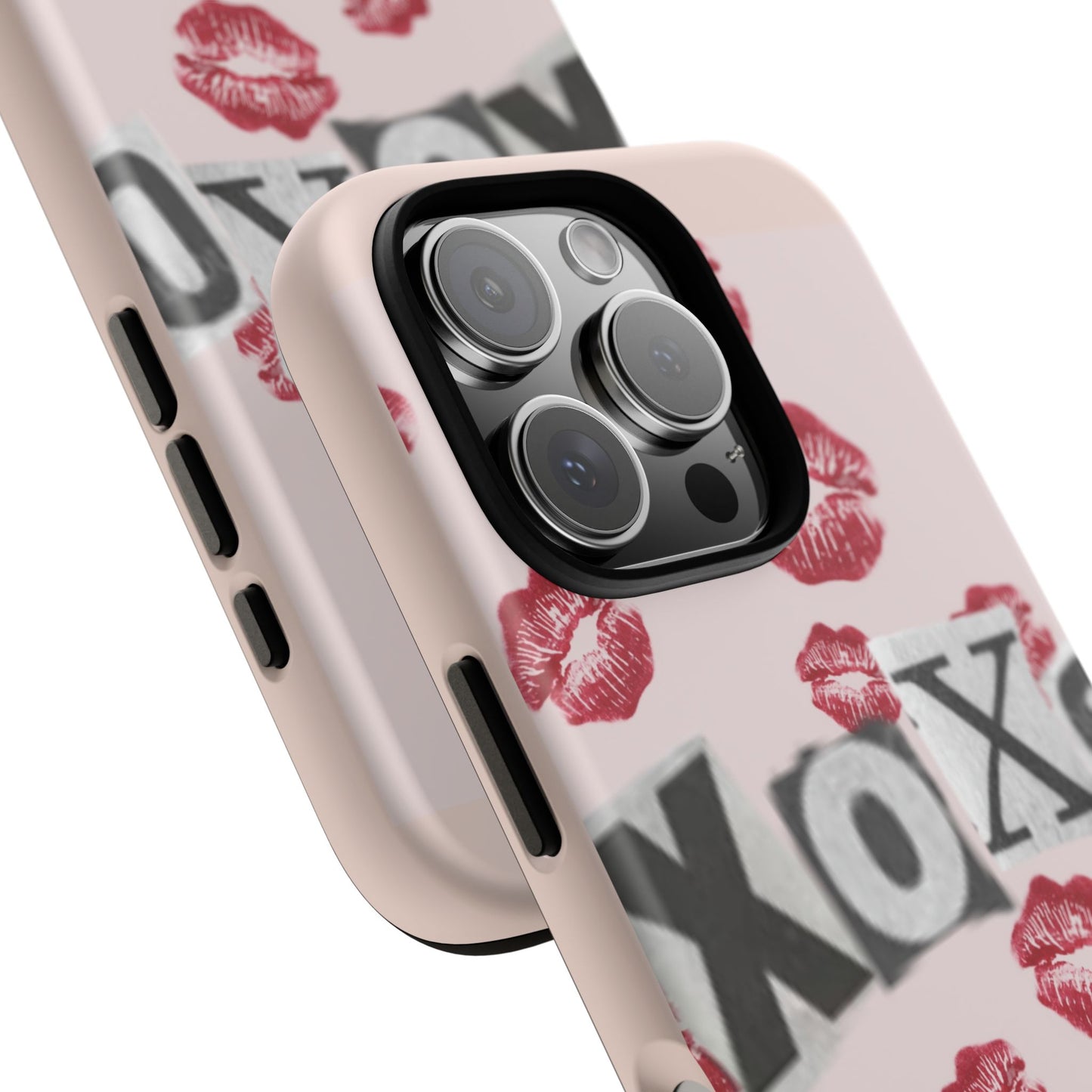 XOXO Kiss Print Phone Case | Coquette Valentine Aesthetic | Cute Pink Lipstick Kiss Tough Case for iPhone & Samsung