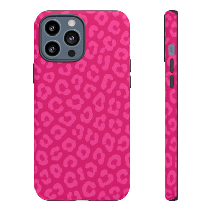 Hot Pink Leopard Print Phone Case – Bold Coquette Leopard Tough Case