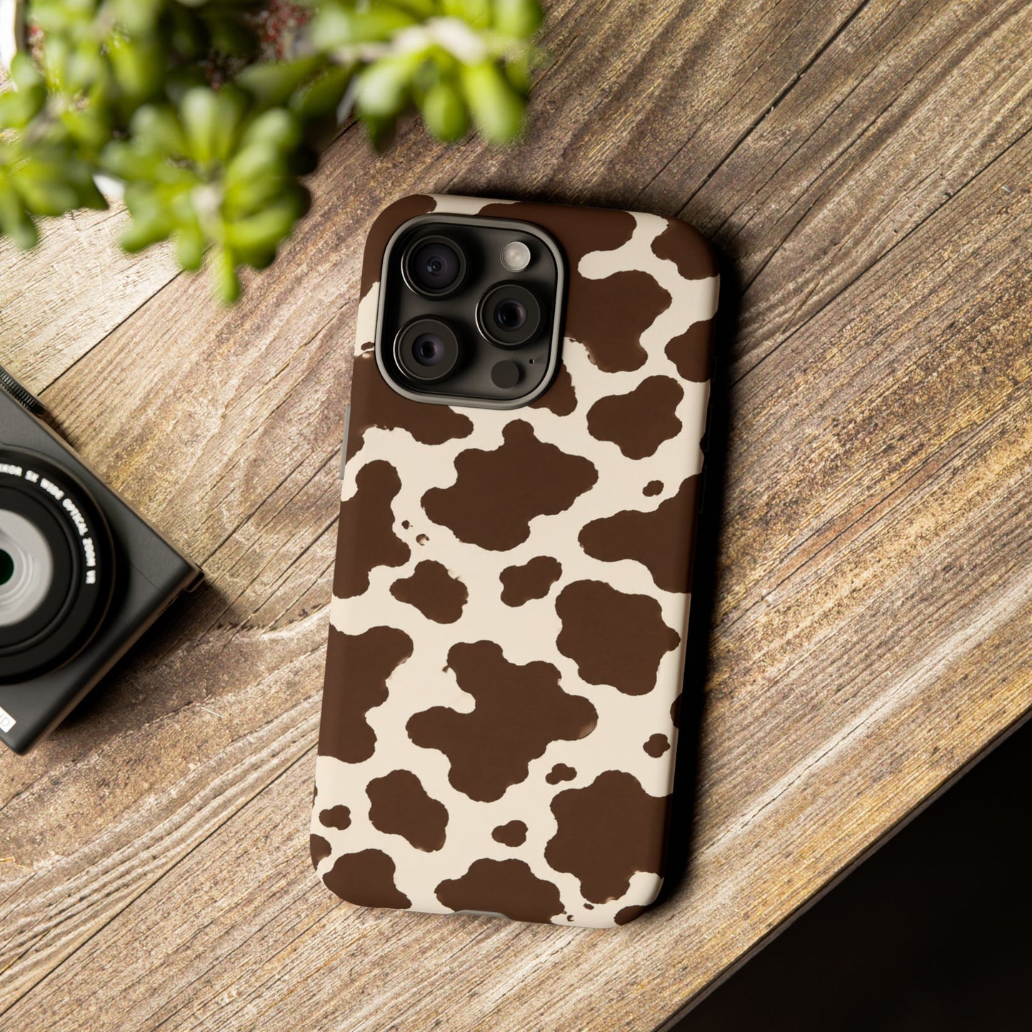 Western Cow Print Tough Phone Case for iPhone Samsung Galaxy Pixel