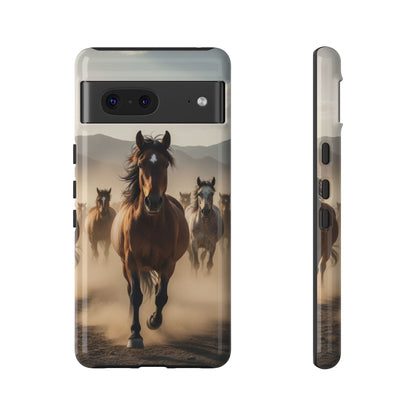 Running Horses Phone Case | Wild Mustang Herd Tough Protective Cover