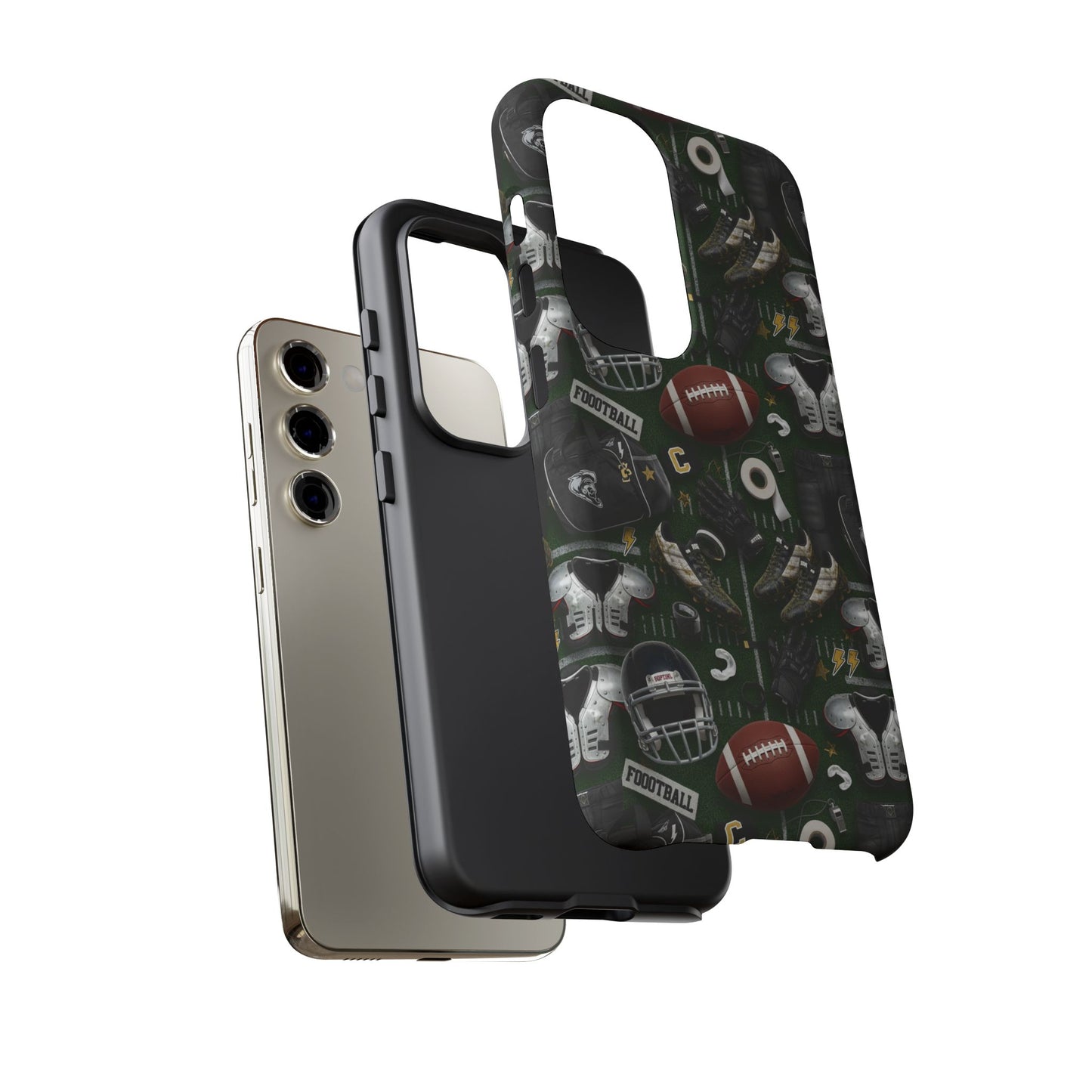 Football Pattern Phone Case – Sports Fan Tough Protective Game Day Case