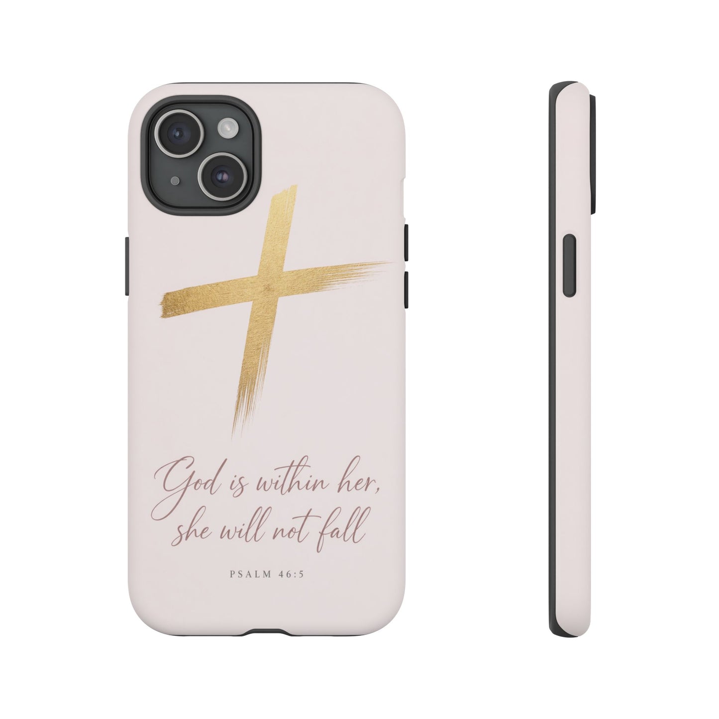 Psalm 46:5 God Is Within Her Christian Cross Phone Case Faith Gift