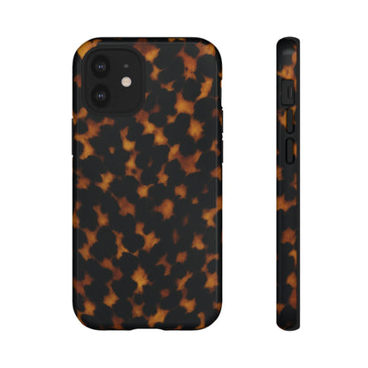 Tortoiseshell Pattern Tough Phone Case | Classic Leopard-Style Protective Cover