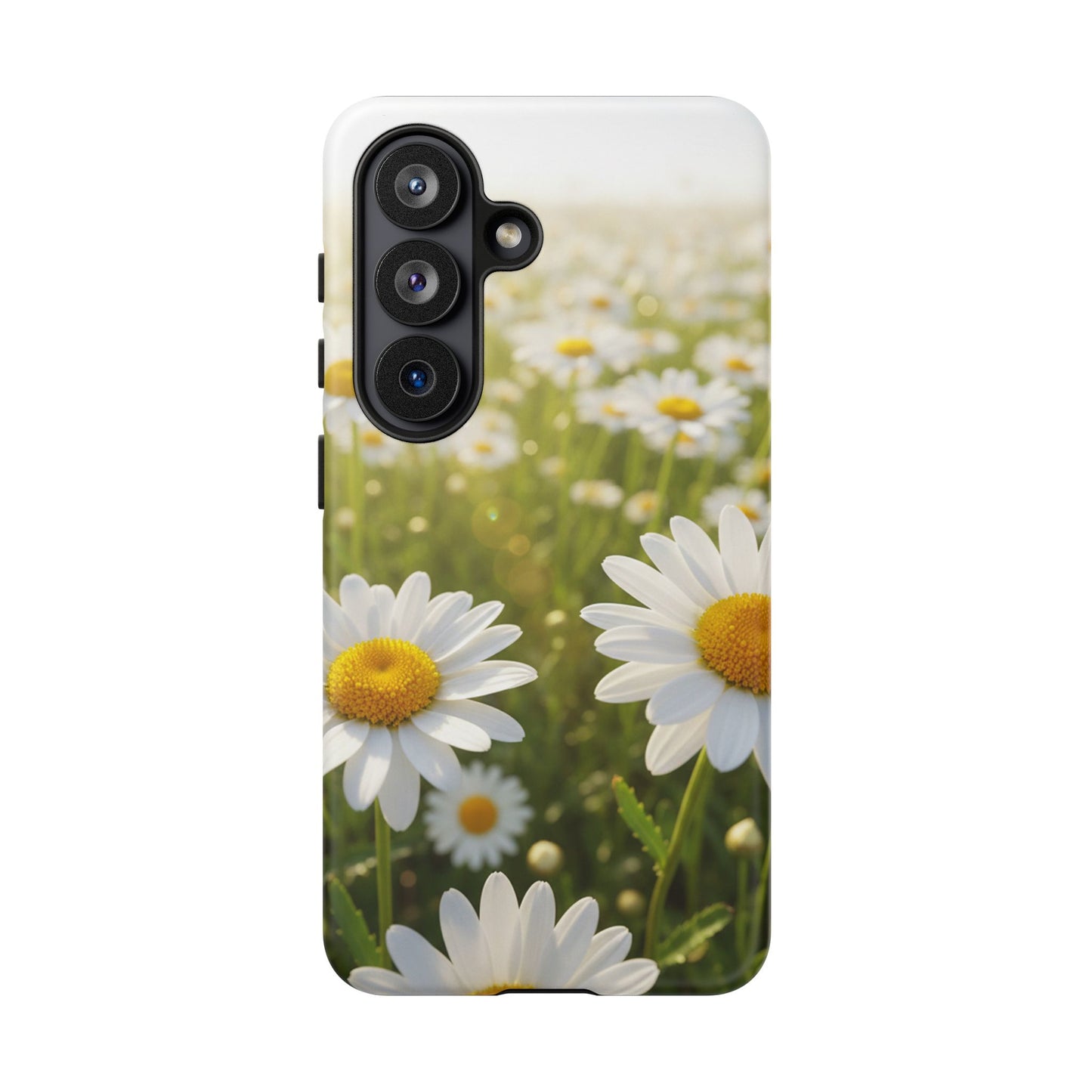 Daisy Phone Case – Floral Spring Field Tough Protective Case (iPhone, Samsung, Pixel)