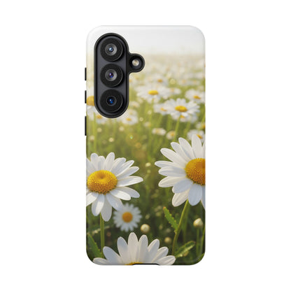 Daisy Phone Case – Floral Spring Field Tough Protective Case (iPhone, Samsung, Pixel)