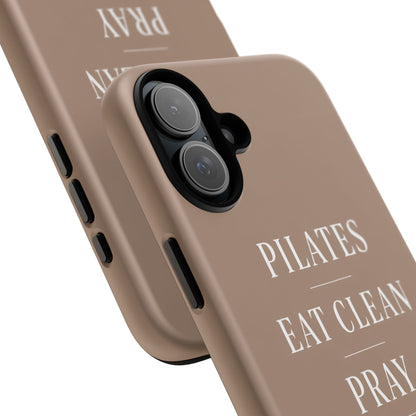 Pilates Phone Case | Eat Clean Pray Sleep Repeat Aesthetic | Wellness Girl Gift