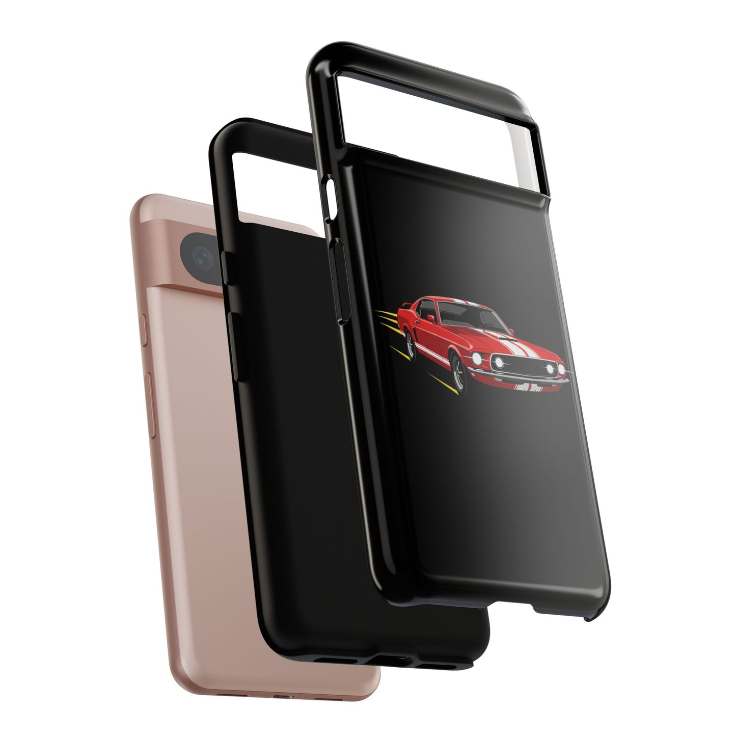 Red Muscle Car Phone Case – Classic Car Racing Tough Protective Case