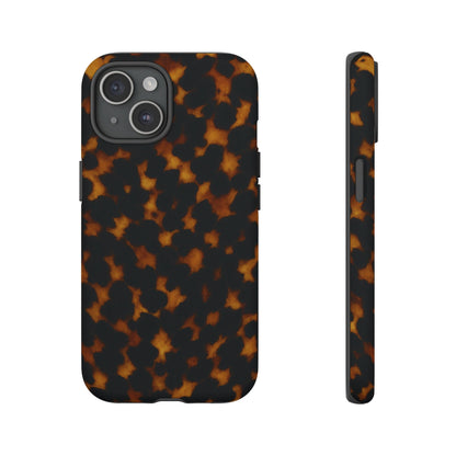Tortoiseshell Pattern Tough Phone Case | Classic Leopard-Style Protective Cover