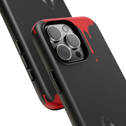 Dark Feminine Red Drip Phone Case – Gothic Glam Tough Cover