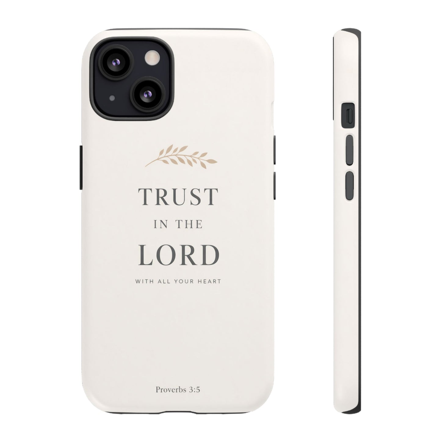 Proverbs 3:5 Christian Phone Case Trust in the Lord Minimalist Faith Cover