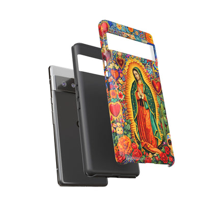 Virgin Mary Guadalupe Phone Case Mexican Folk Art Tough Cover iPhone Samsung