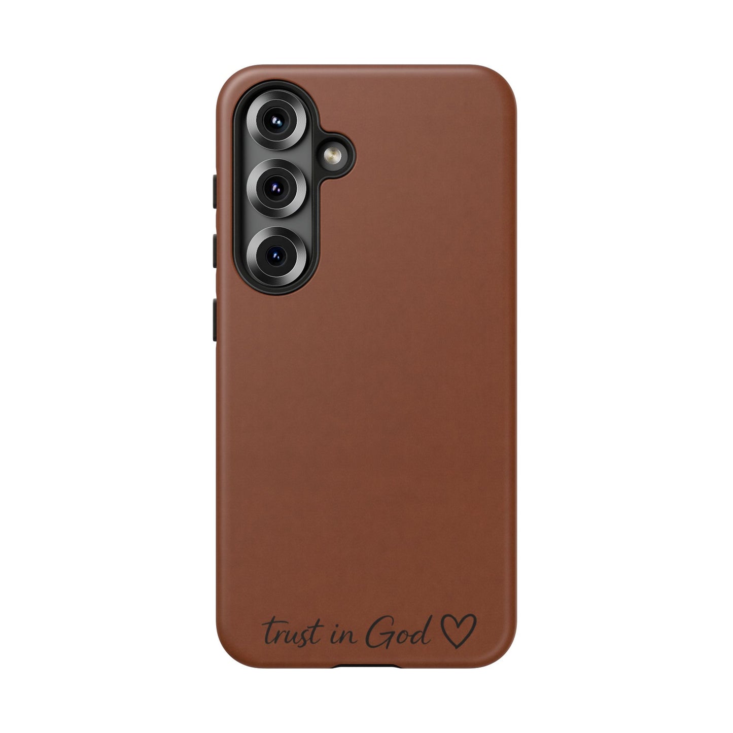 Trust in God Phone Case – Brown Christian Tough Cover