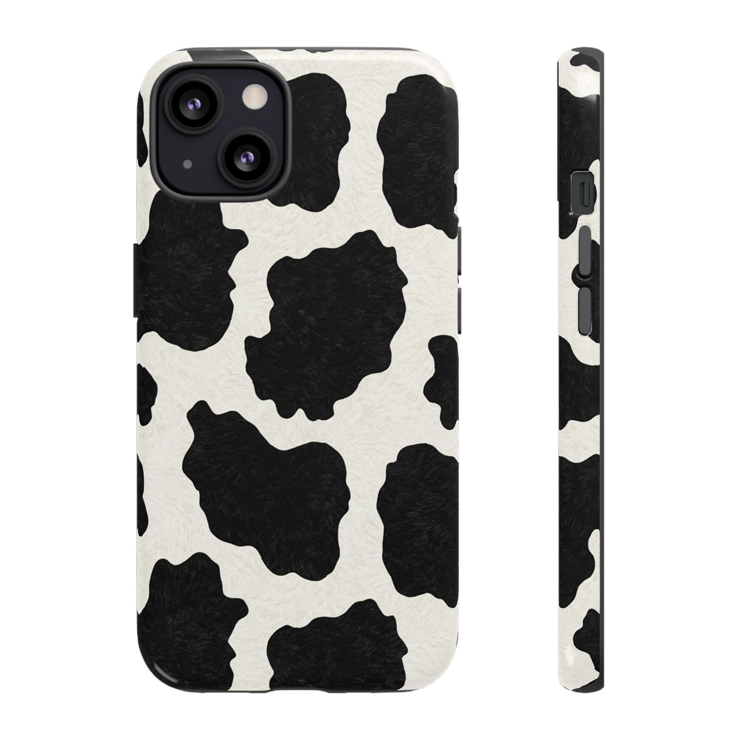 Black & White Cow Print Phone Case | Aesthetic Tough Protective Case