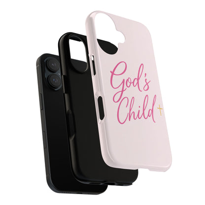 Gods Child Phone Case Christian Pink Aesthetic Tough iPhone Case