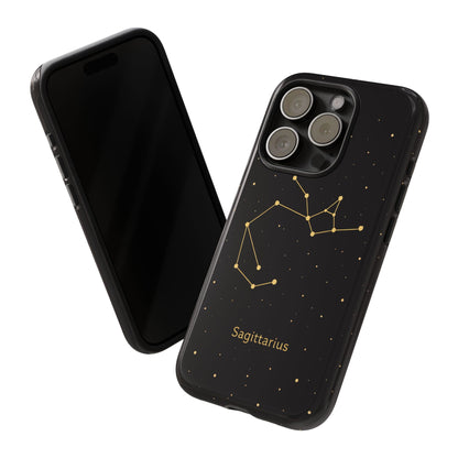 Sagittarius Zodiac Constellation Phone Case – Luxe Gold Celestial Cover