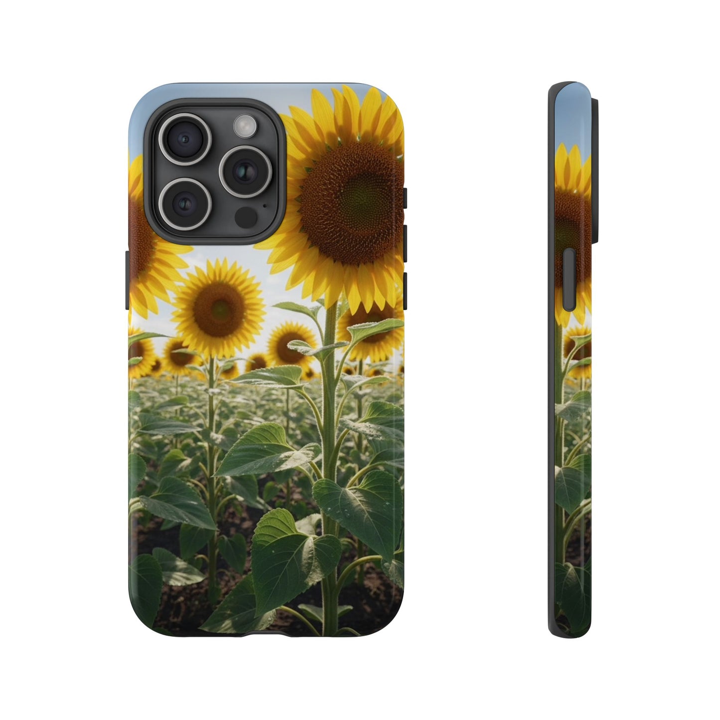 Sunflower Field Phone Case | Golden Hour Floral Aesthetic | Bright Summer Tough Case