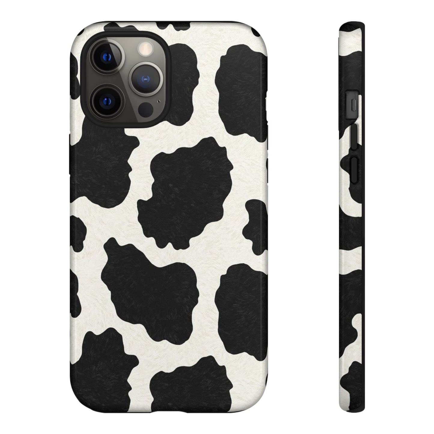 Black & White Cow Print Phone Case | Aesthetic Tough Protective Case