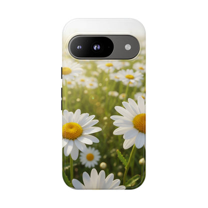 Daisy Phone Case – Floral Spring Field Tough Protective Case (iPhone, Samsung, Pixel)
