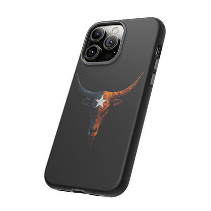 Texas Longhorn Skull Phone Case Western Cowboy Bull iPhone Samsung Cover