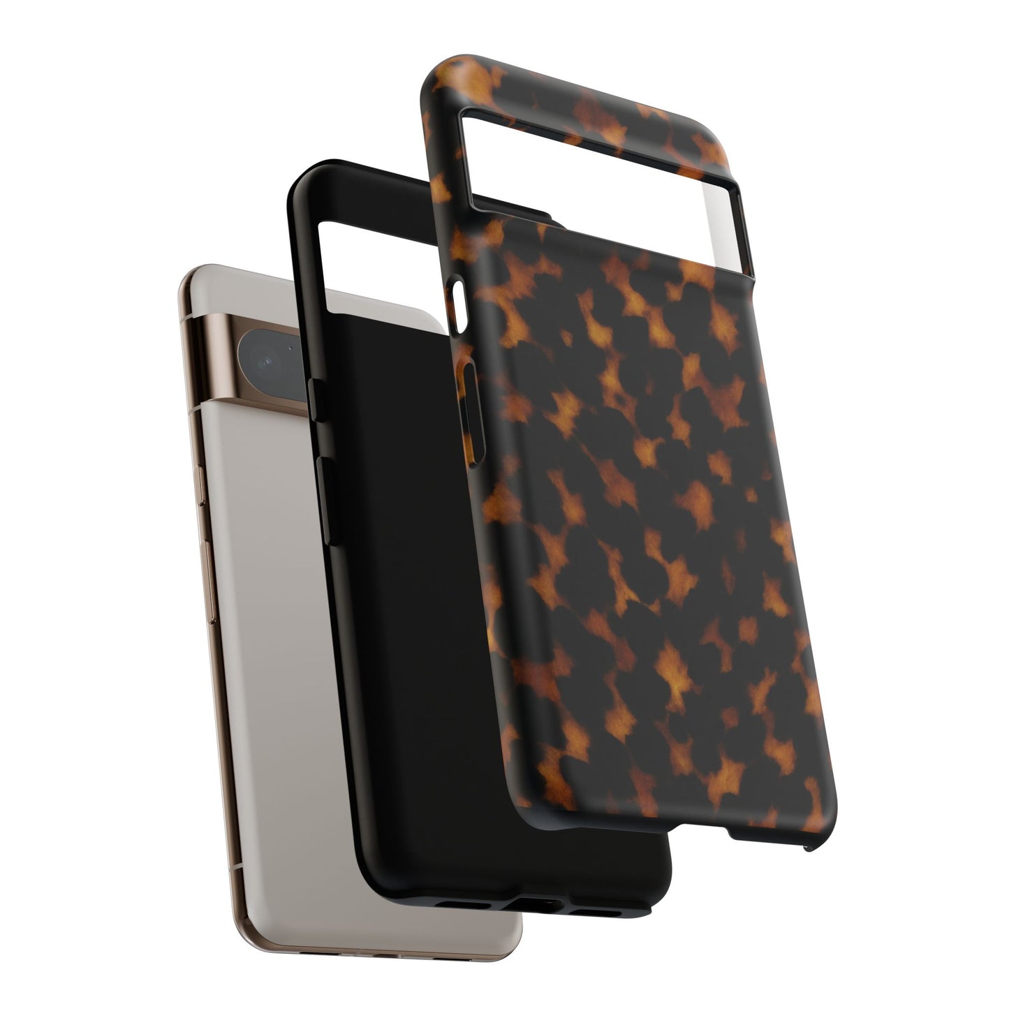 Tortoiseshell Pattern Tough Phone Case | Classic Leopard-Style Protective Cover