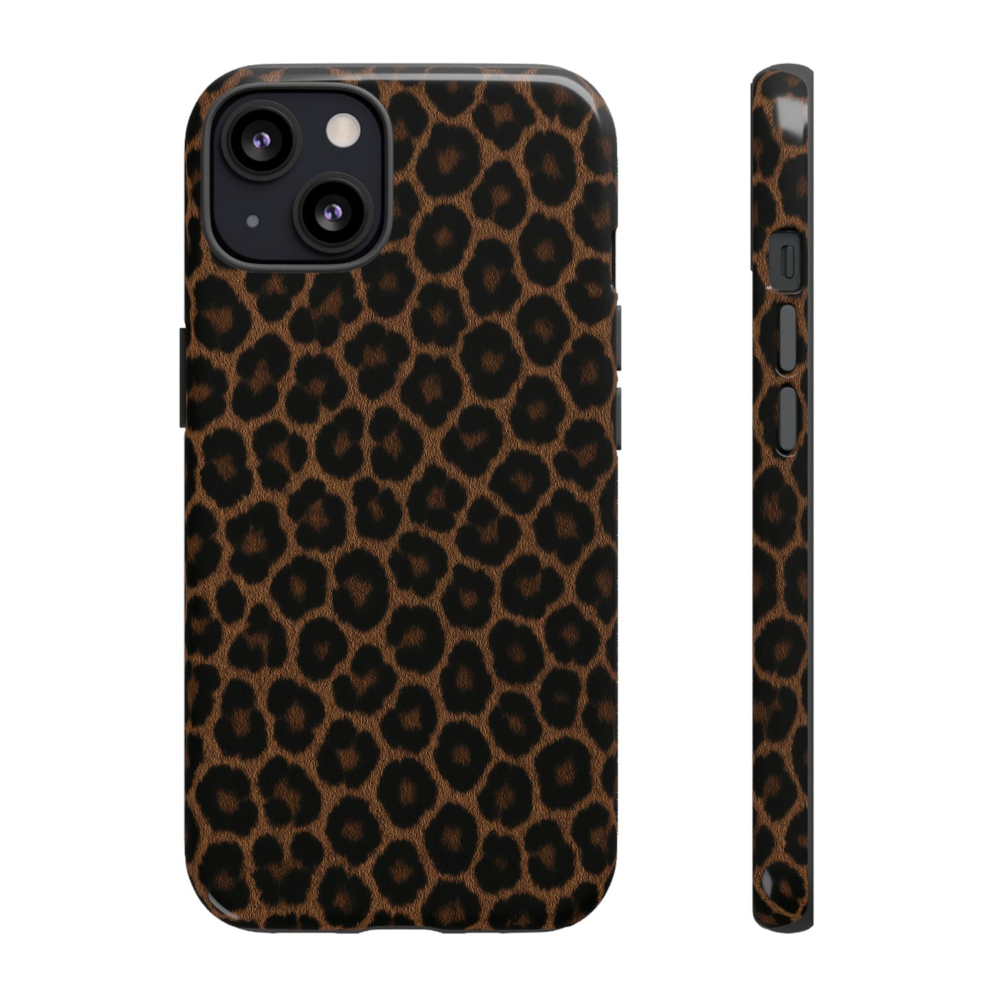 Brown Leopard Print Phone Case | Classic Animal Print Aesthetic Tough Protective Case