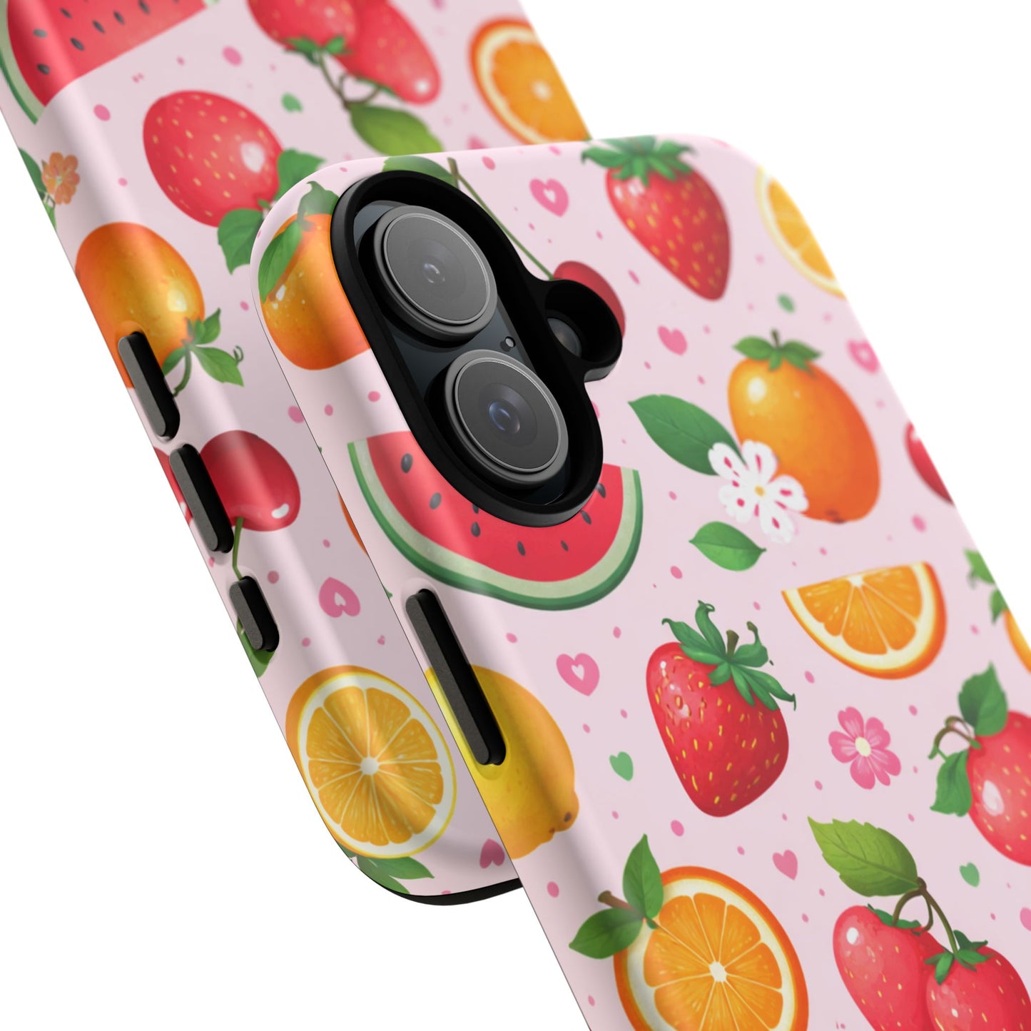 Fruit Phone Case – Tough Shockproof, Strawberry Cherry Citrus Summer Design for Iphone, Samsung Galaxy and Pixel
