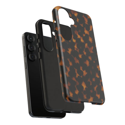 Tortoiseshell Pattern Tough Phone Case | Classic Leopard-Style Protective Cover
