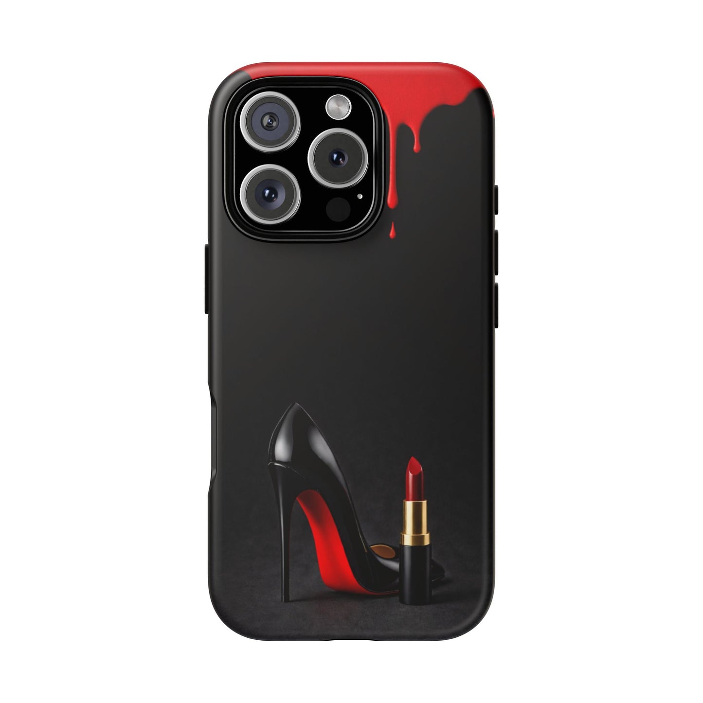 Dark Feminine Red Drip Phone Case – Gothic Glam Tough Cover
